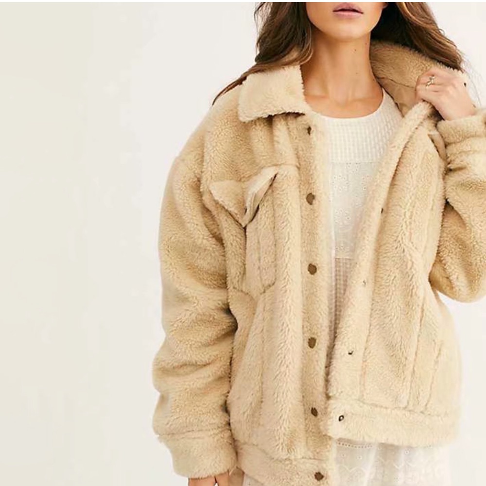 Sherpa Trucker Jacket / Coat - Picture 2 of 7